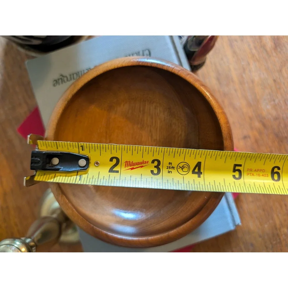 Vintage MCM Myrtlewood Wood Bowl Oregon Poem in Wood Duncan Crofters 5.5